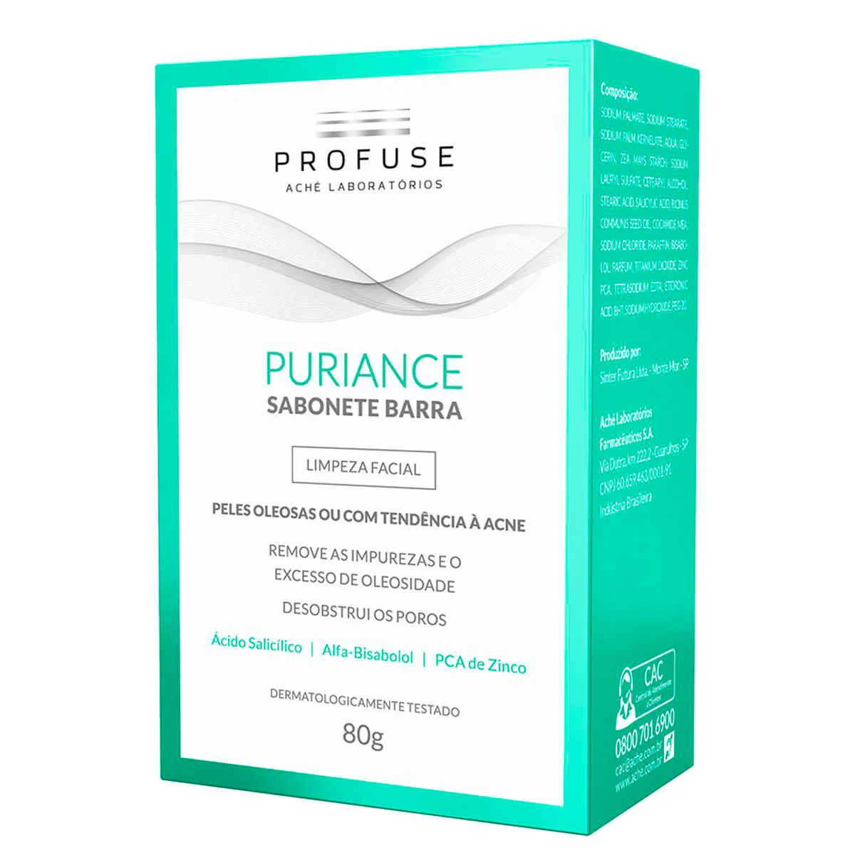 Sabonete Facial em Barra Profuse Puriance Pele Oleosa a Acneica com 80g — Profuse | Farmácia Resyla