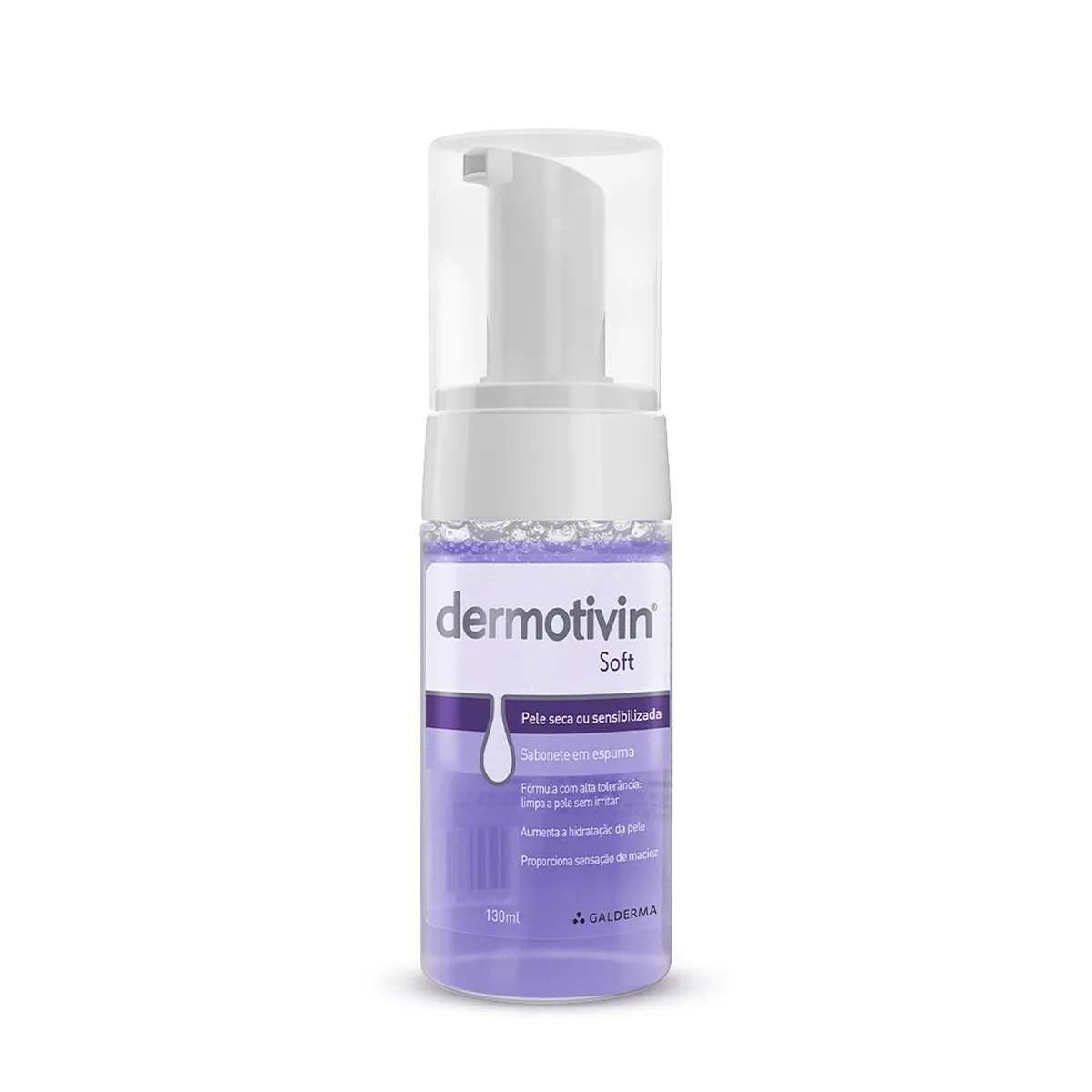 Sabonete Facial em Espuma Dermotivin Soft Pele Seca ou Sensível com 130ml — | Farmácia Resyla