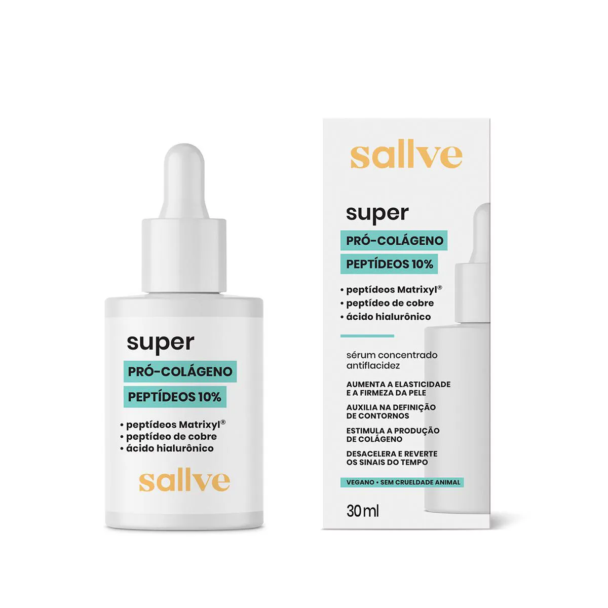 Sérum Facial Super Pró-Colágeno Peptídeos 10% Sallve 30ml — Sallve | Farmácia Resyla