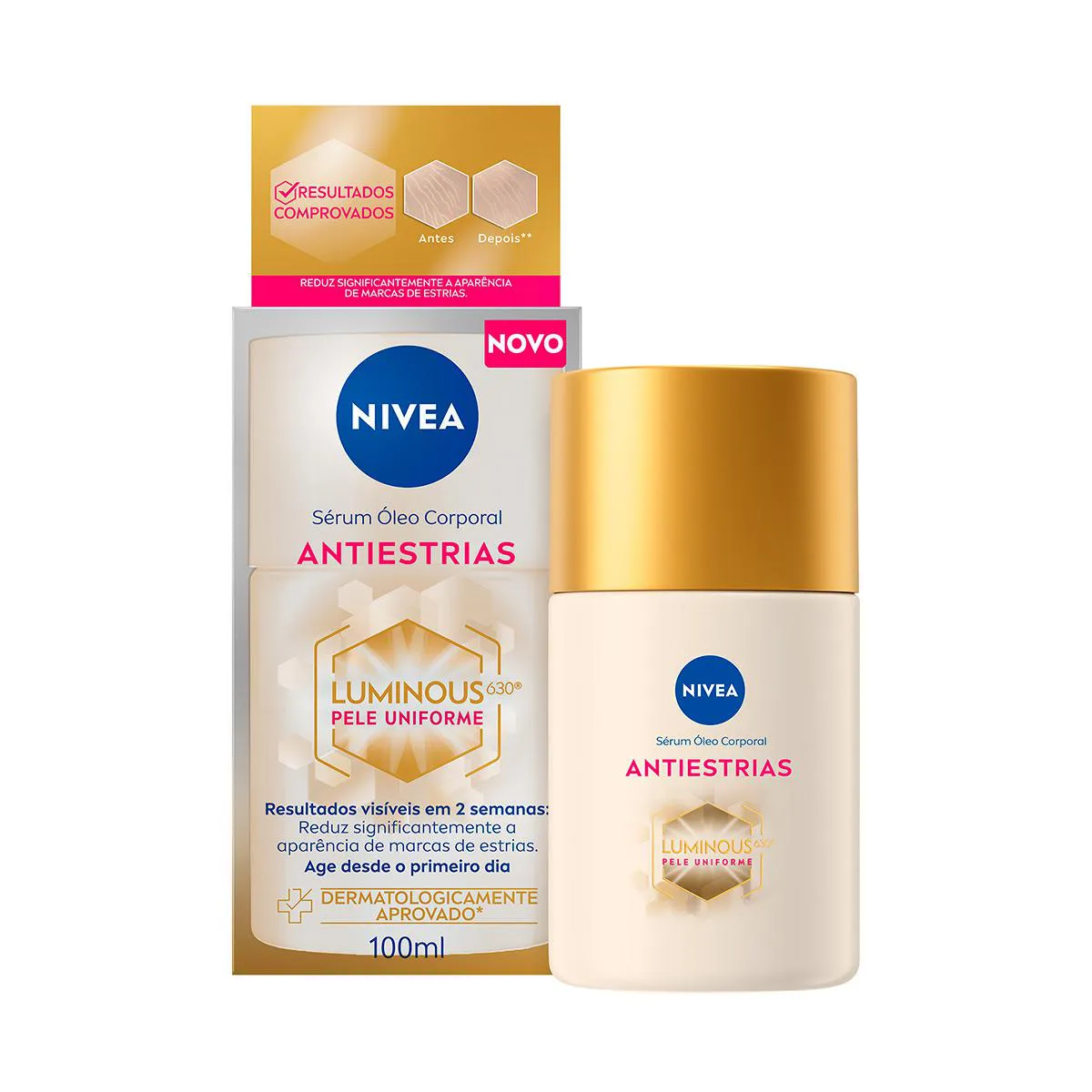 Sérum Óleo Corporal Antiestrias Nivea Luminous 630 100ml — Nivea | Farmácia Resyla