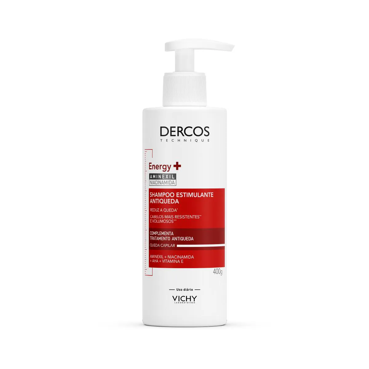 Shampoo Antiqueda Estimulante Vichy Dercos Energy+ Cabelos Fracos Antiqueda Premium com Aminexil, Niacinamida e Vitamina E 400g — Vichy | Farmácia Resyla