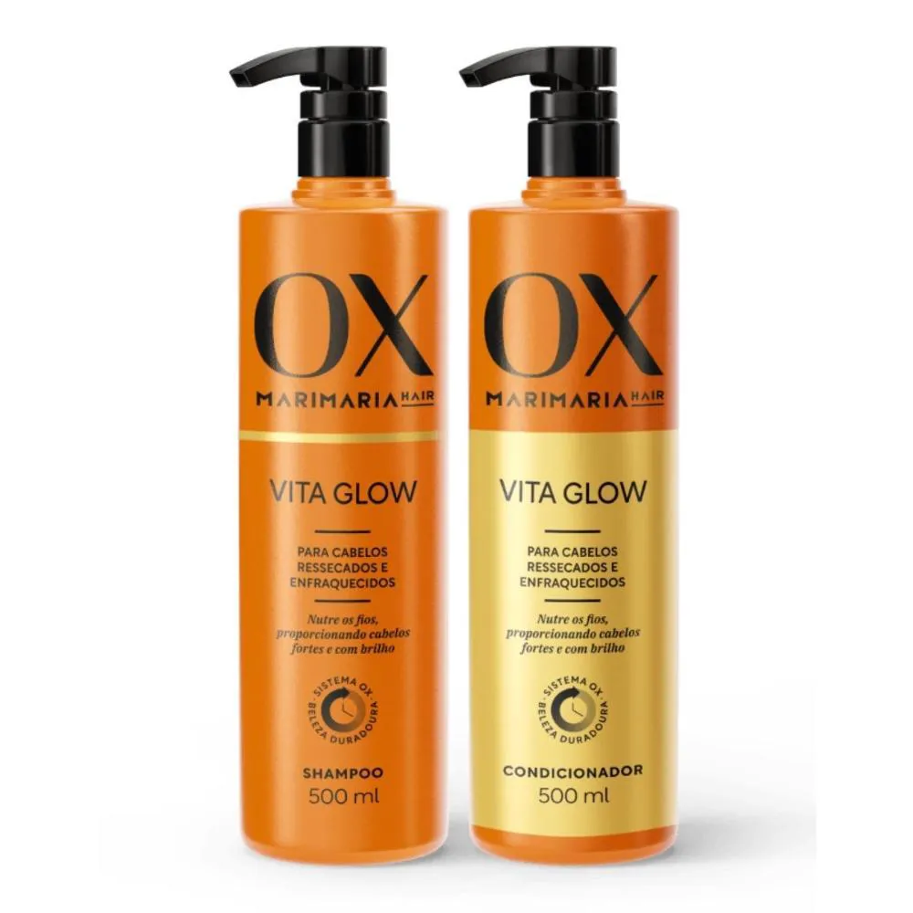 Shampoo + Condicionador Mari Maria Hair Ox Vita Glow 500ml — | Farmácia Resyla