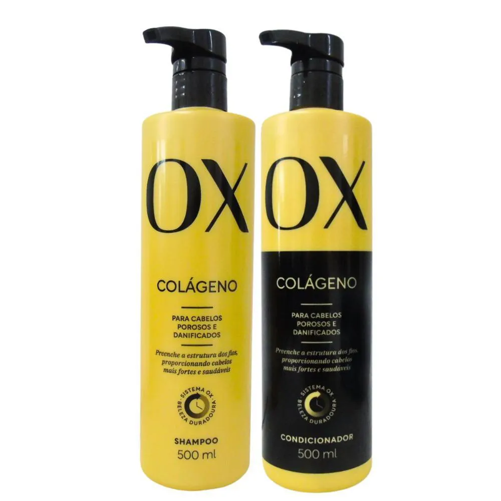 Shampoo + Condicionador Ox Colágeno 500ml — | Farmácia Resyla