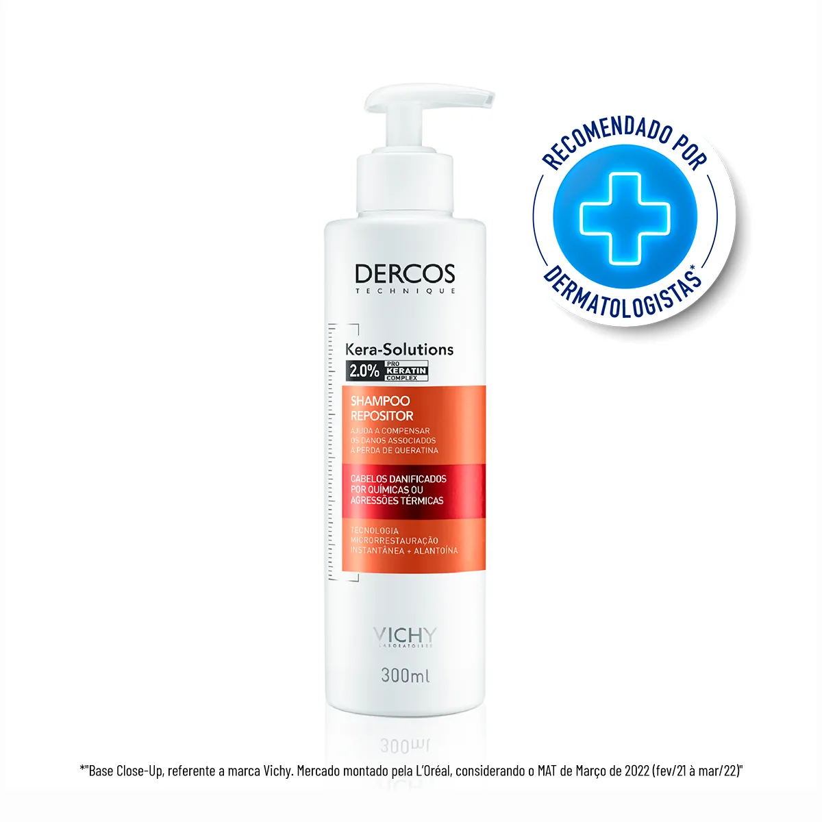 Shampoo Vichy Dercos Repositor Kera-Solutions Shampoo Reconstructor com Keratina 300ml — Vichy | Farmácia Resyla