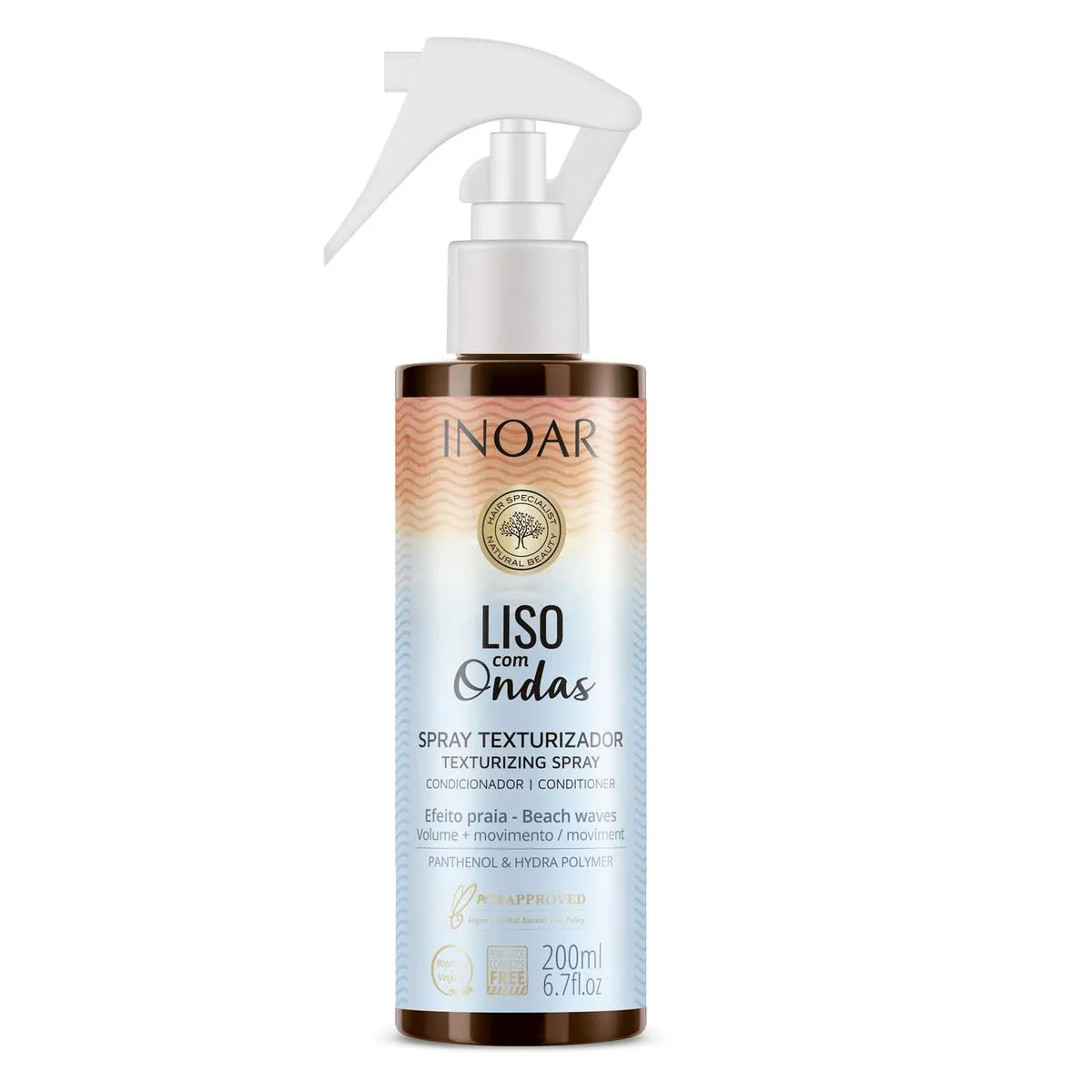 Spray Texturizador Cabelo Ondulado Inoar Liso com Ondas 200ml — Inoar | Farmácia Resyla