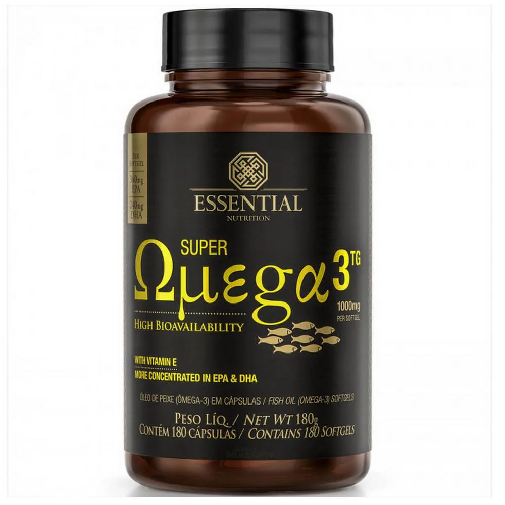 Super Omega 3 Tg (180 Cápsulas) 1000mg - Essential Nutrition — Essential Nutrition | Farmácia Resyla