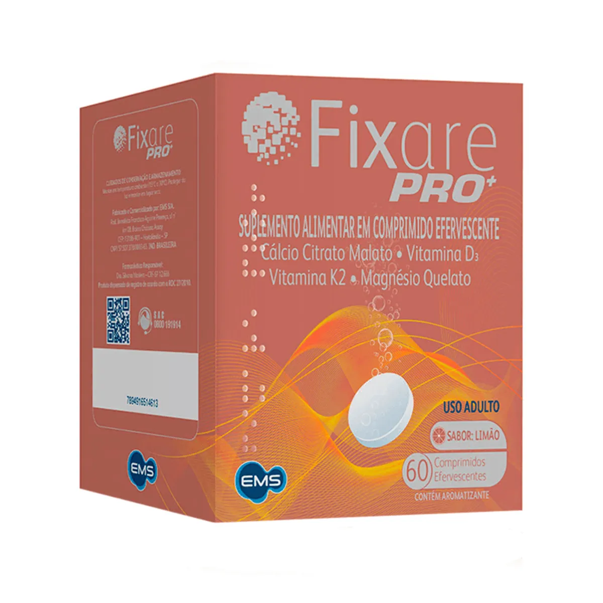 Suplemento Alimentar Cálcio Fixare Pro+ 60 comprimidos efervescentes — | Farmácia Resyla