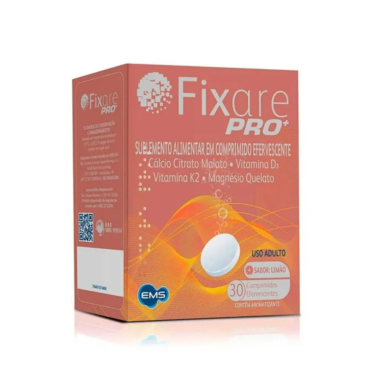 Suplemento Alimentar Cálcio Fixare Pro+ Limão 30 comprimidos efervescentes — | Farmácia Resyla