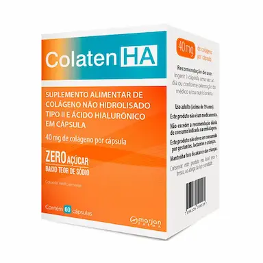 Suplemento Alimentar Colaten HA Colágeno Não Hidrolisado Tipo II - 60 cápsulas — | Farmácia Resyla