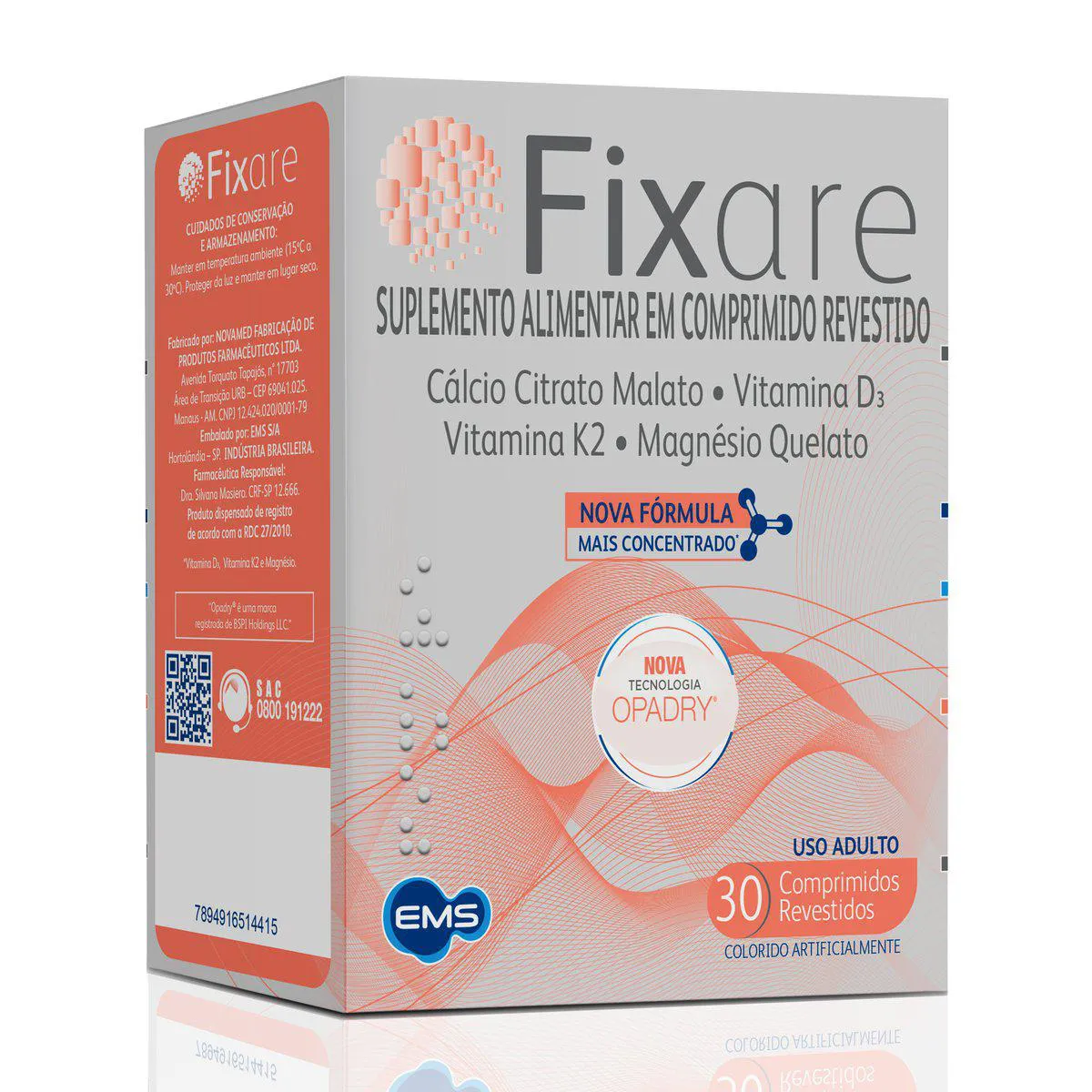 Suplemento Alimentar com Cálcio Fixare 30 comprimidos — | Farmácia Resyla