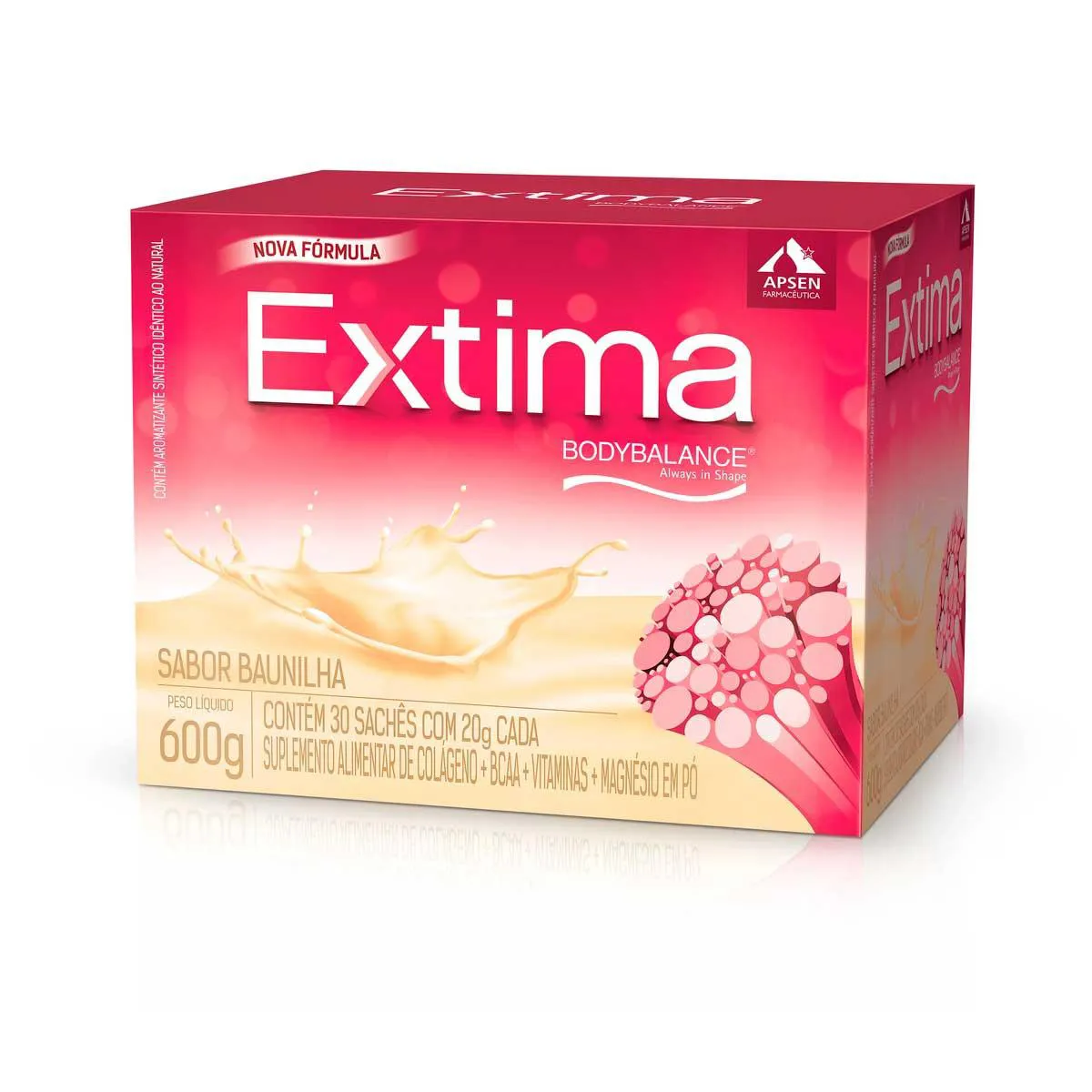 Suplemento Alimentar de Colágeno Extima Sabor Baunilha 30 sachês — Aché | Farmácia Resyla