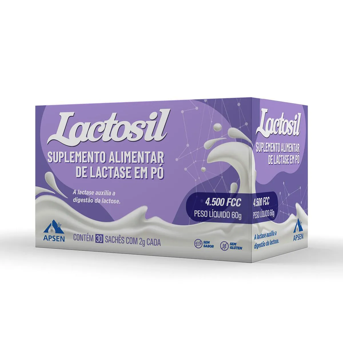 Suplemento Alimentar de Lactase Lactosil 4.500 FCC 30 sachês de 2g cada — Aché | Farmácia Resyla