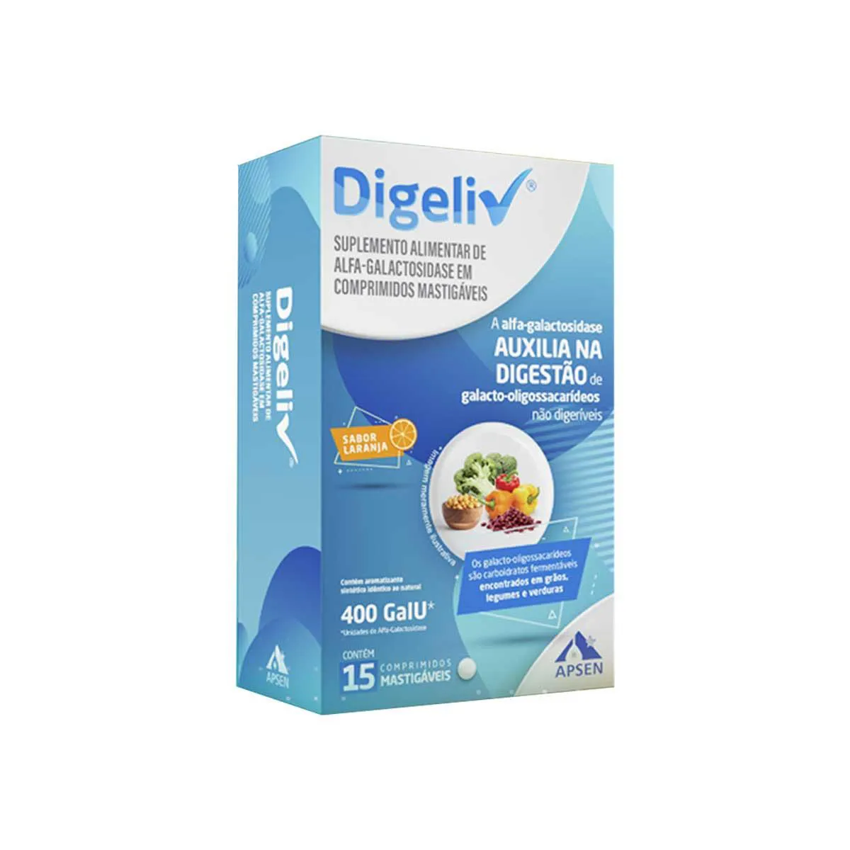 Suplemento Alimentar Digeliv 15 comprimidos mastigáveis — | Farmácia Resyla