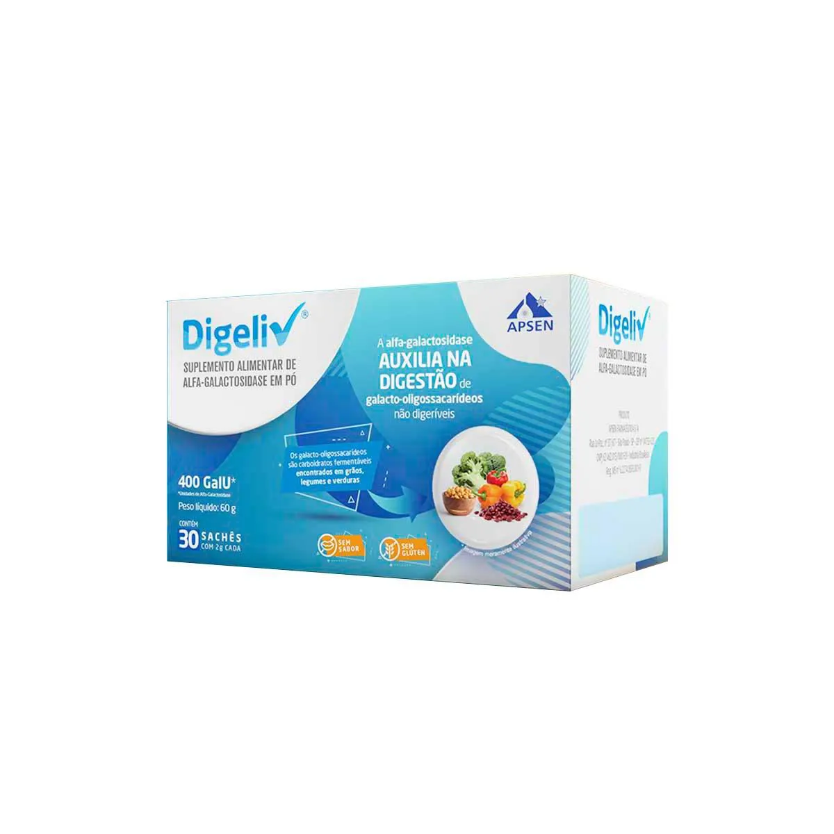 Suplemento Alimentar Digeliv 30 sachês com 2g cada — Aché | Farmácia Resyla
