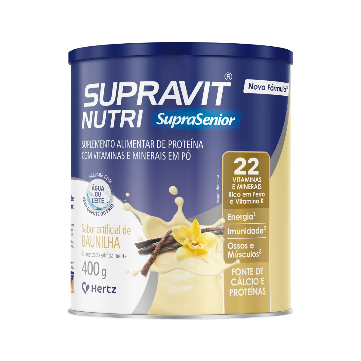 Suplemento Alimentar em Pó SupraSenior Baunilha 400g — | Farmácia Resyla