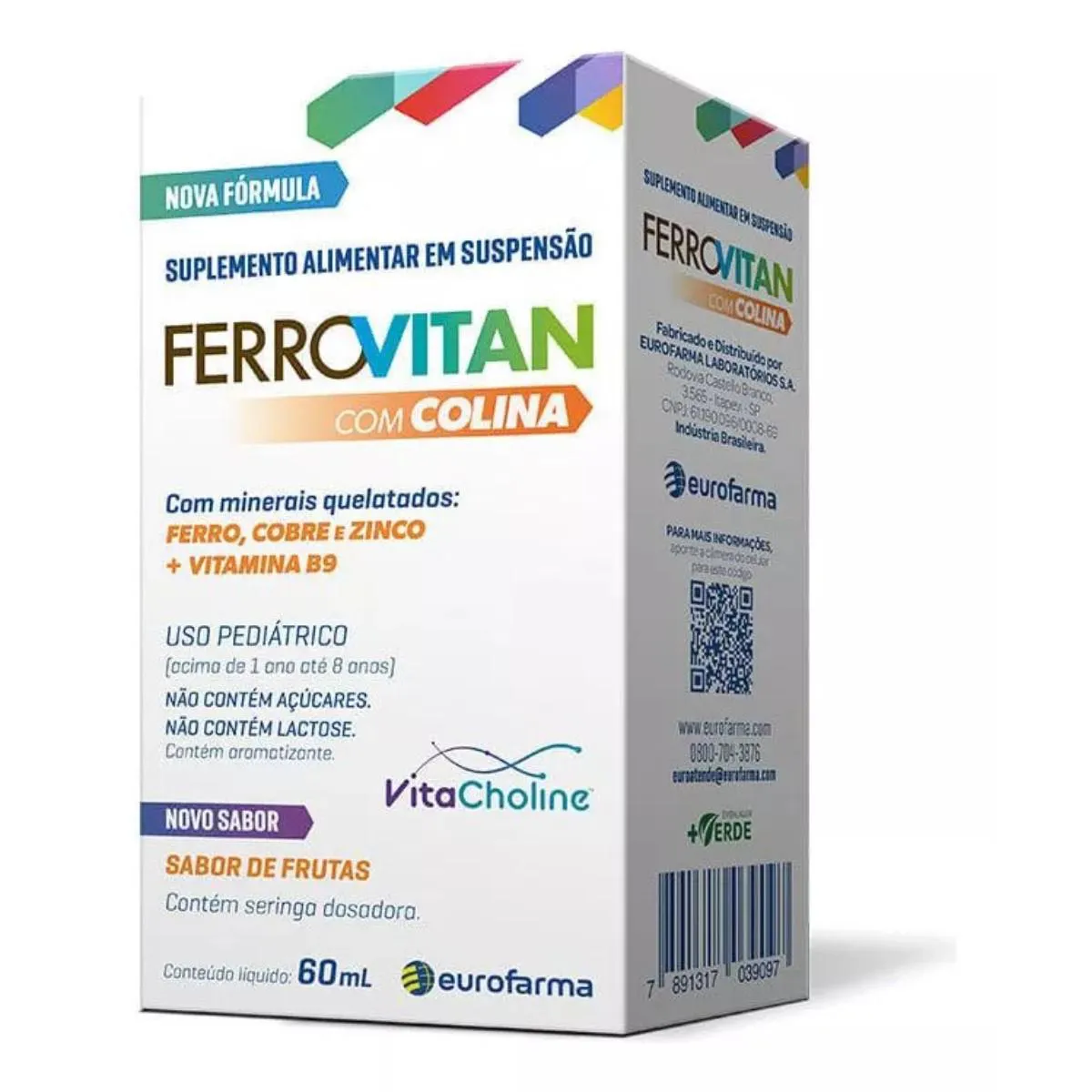 Suplemento Alimentar Infantil Ferrovitan Sabor Frutas - 60ml — | Farmácia Resyla