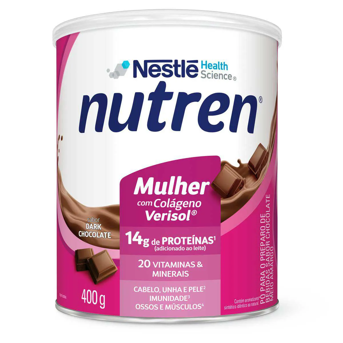 Suplemento Alimentar Nestlé Nutren Mulher Dark Chocolate 400g — Nestle | Farmácia Resyla