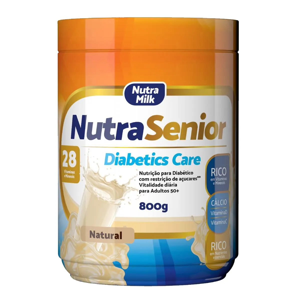 Suplemento Alimentar Nutra Senior Diabetics Care 50+ Sem Sabor 800g — | Farmácia Resyla
