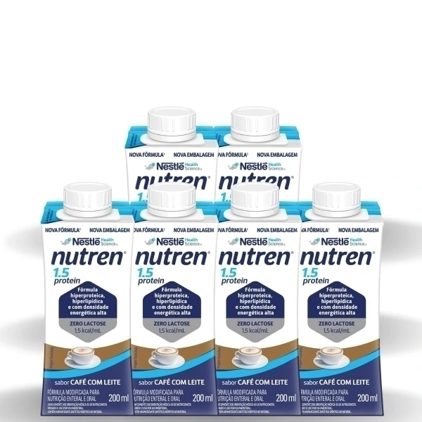 Suplemento Alimentar Nutren 1.5 Protein Cafe Com Leite 200Ml 6 Und — Nutren | Farmácia Resyla