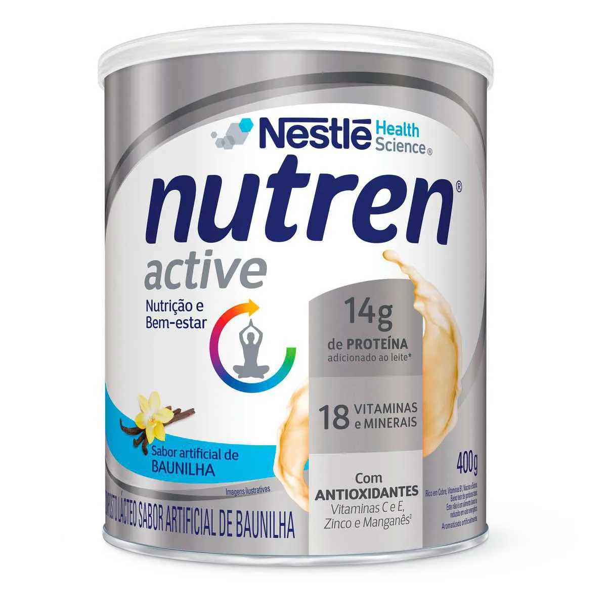 Suplemento Alimentar Nutren Active Nestlé Baunilha com 400g — Nestle | Farmácia Resyla