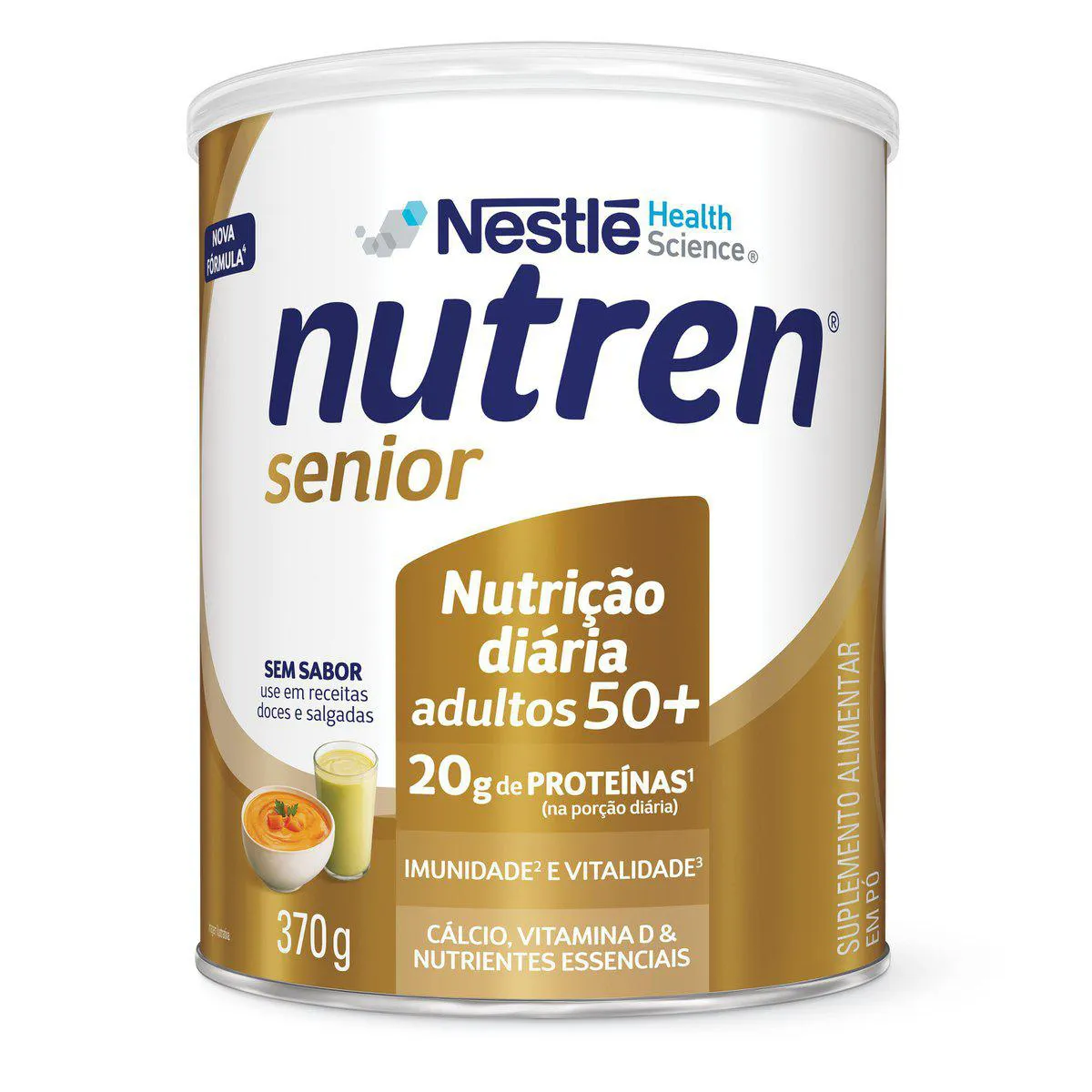 Suplemento Alimentar Nutren Senior Sem Sabor Nestlé 370g — Nestle | Farmácia Resyla