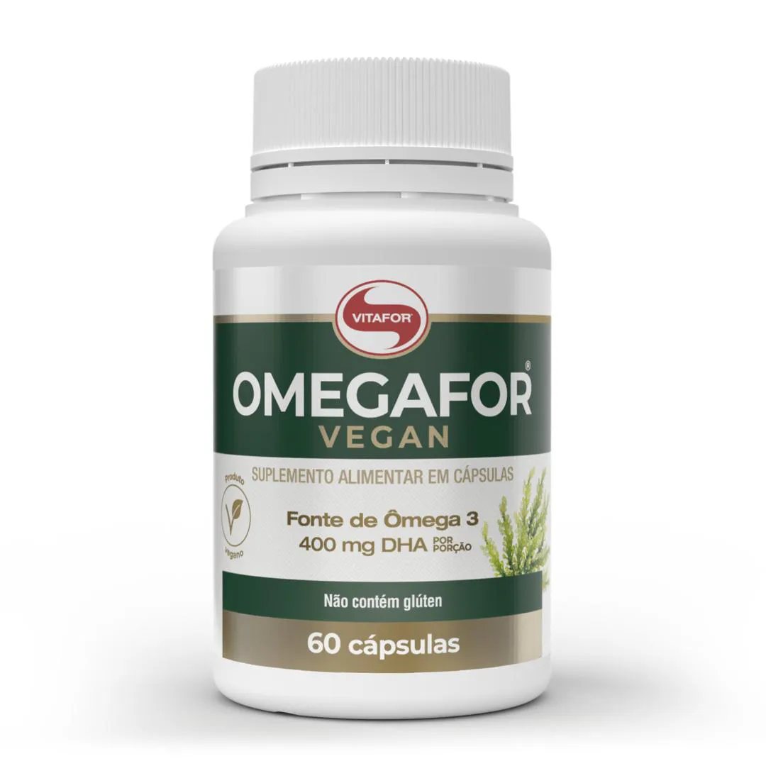 Suplemento Alimentar Omegafor Vegan Vitafor Ômega 3 60 Cápsulas — Vitafor | Farmácia Resyla