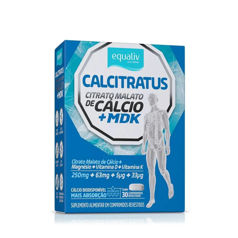 Suplemento Calcitratus + Mdk 30 Comprimidos - Equaliv — Equaliv | Farmácia Resyla