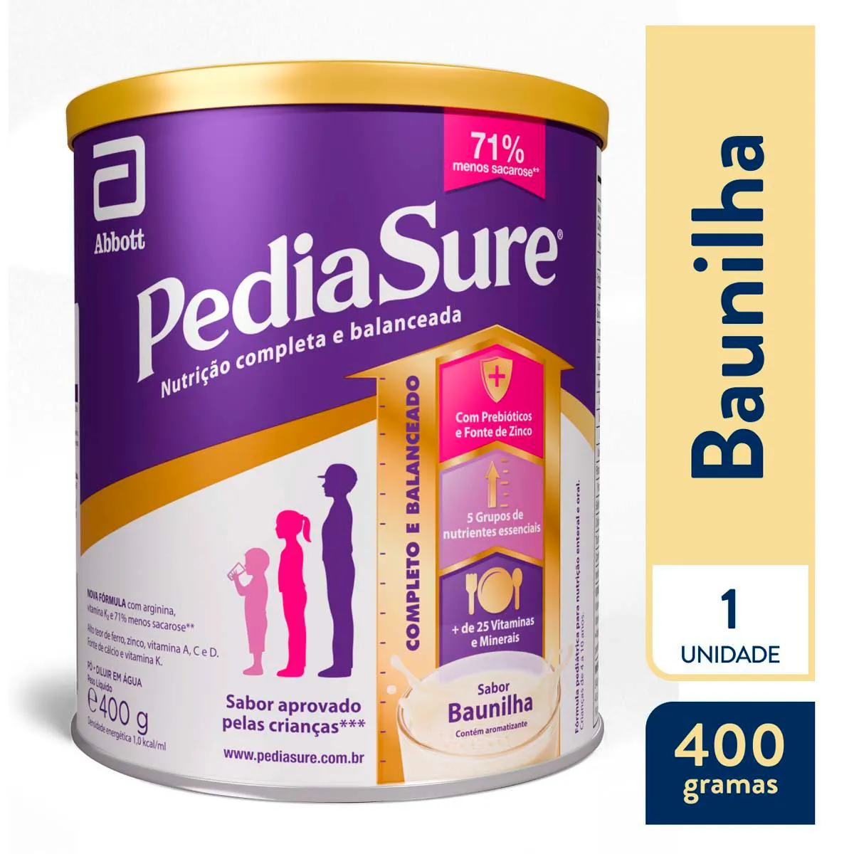 Suplemento Infantil Pediasure 4 a 10 anos Baunilha 400g — Pediasure | Farmácia Resyla
