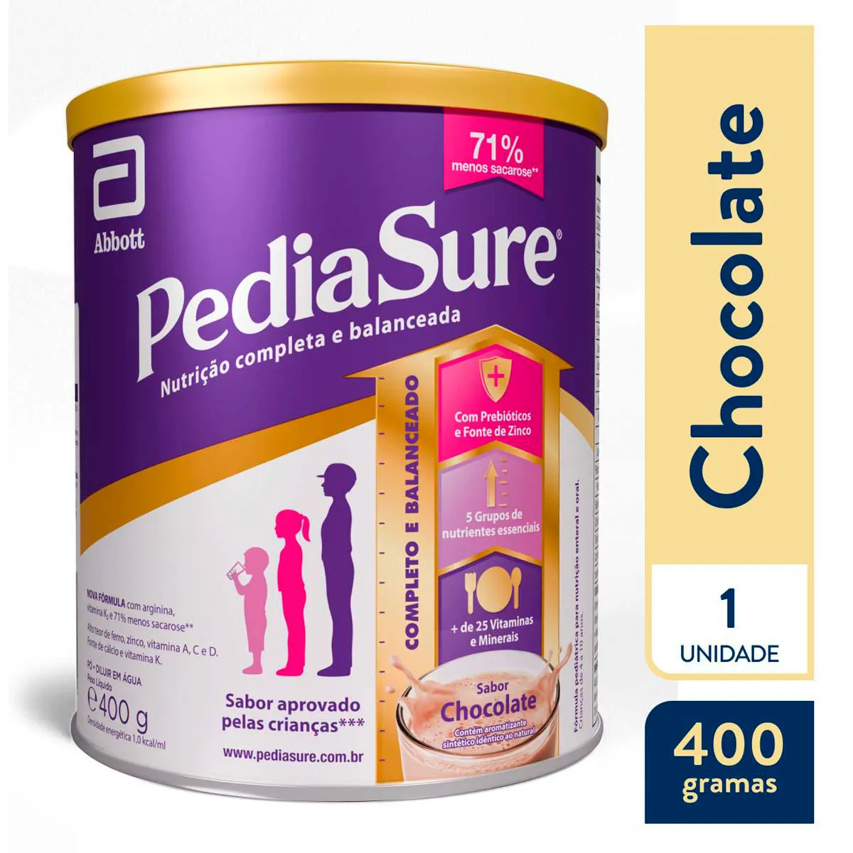 Suplemento Infantil Pediasure 4 a 10 anos Chocolate 400g — Pediasure | Farmácia Resyla