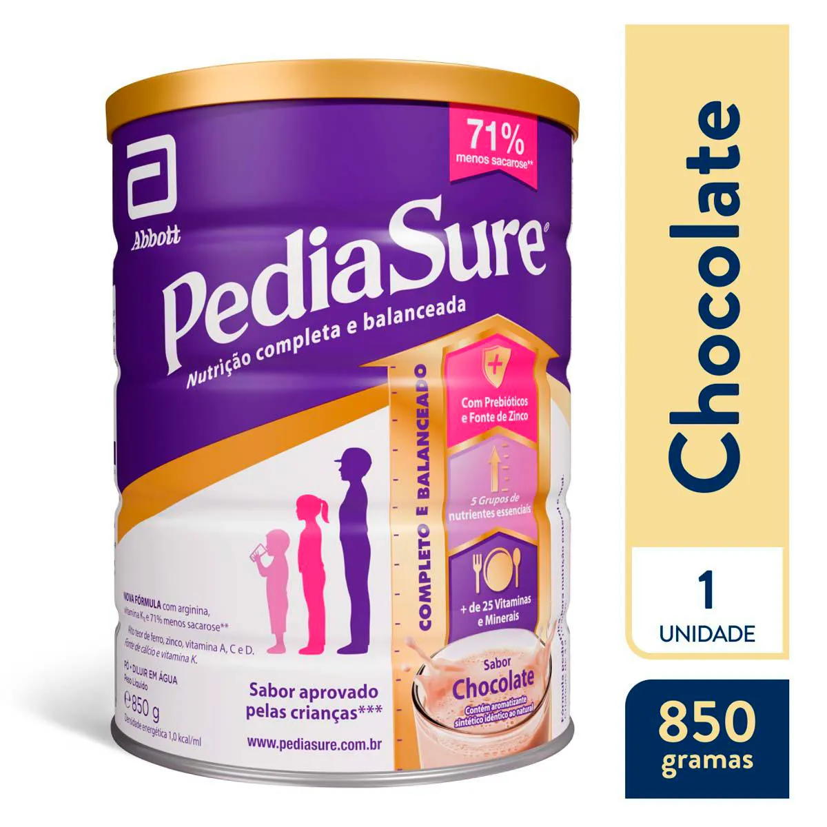 Suplemento Infantil Pediasure 4 a 10 anos Chocolate 850g — Pediasure | Farmácia Resyla