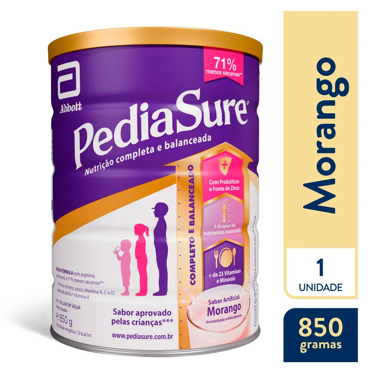 Suplemento Infantil Pediasure 4 a 10 anos Morango 850g — Pediasure | Farmácia Resyla