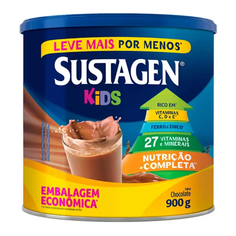 Suplemento Infantil Sustagen Kids a partir de 3 anos Chocolate 900g — Sustagen | Farmácia Resyla