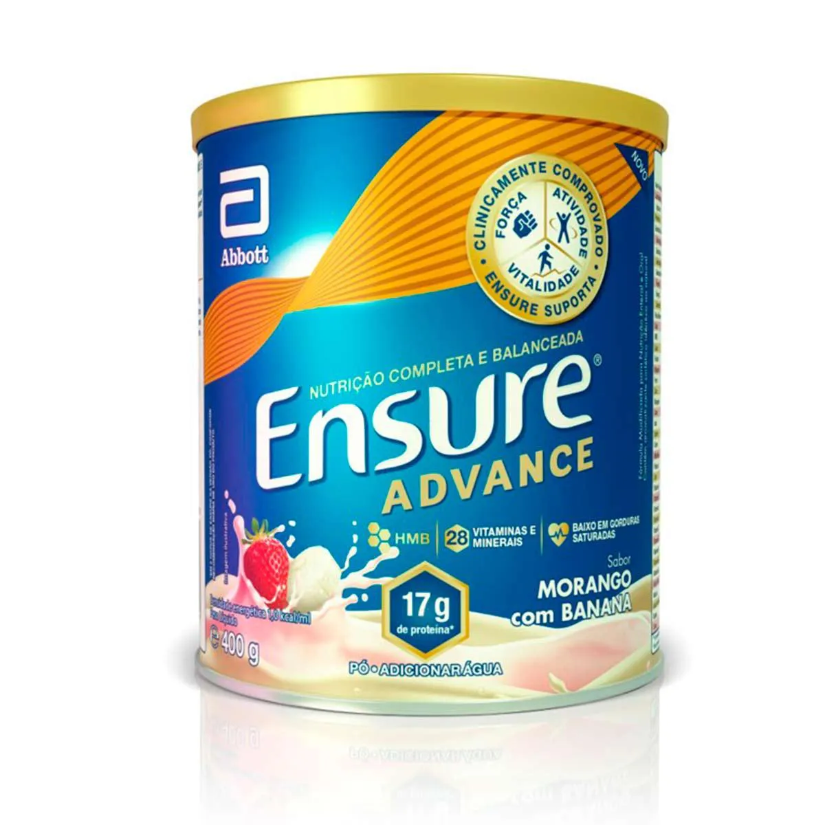 Suplemento Nutricional Ensure Advance Sabor Morango com Banana 400g — Ensure | Farmácia Resyla