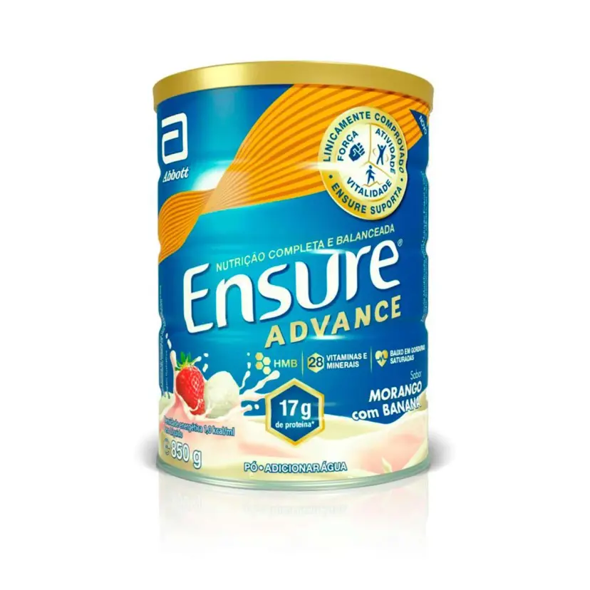 Suplemento Nutricional Ensure Advance Sabor Morango com Banana 850g — Ensure | Farmácia Resyla