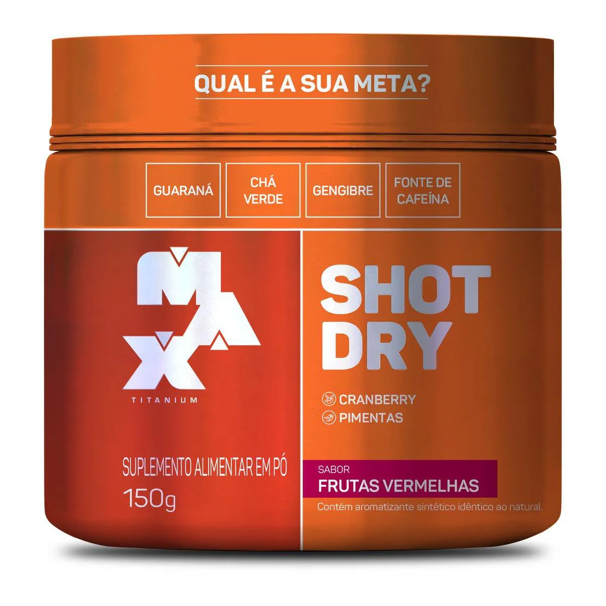 Suplemento Shot Dry Max Titanium Frutas Vermelhas 150g — Max Titanium | Farmácia Resyla
