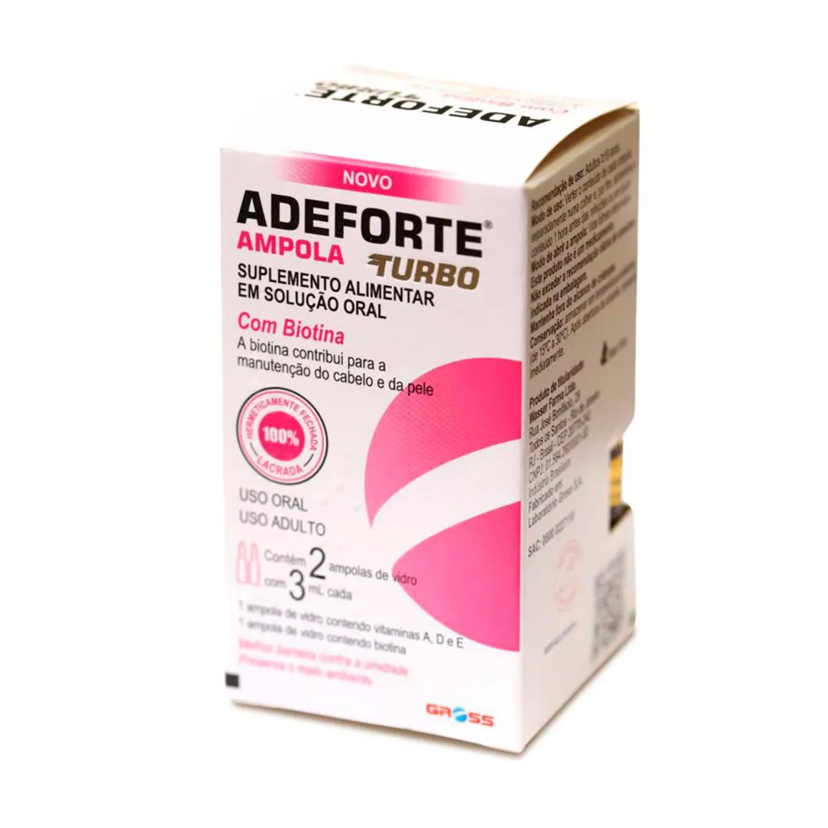 Suplemento Vitamínico Adeforte Turbo + Biotina 3ml — | Farmácia Resyla