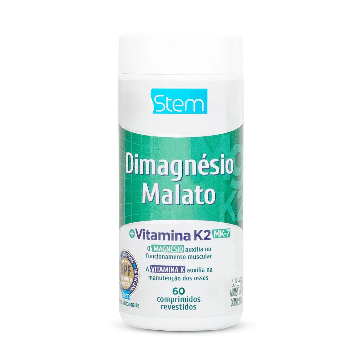 Suplemento Vitamínico Magnésio Dimalato + Vitamina K2 MK-7 Stem 60 Comprimidos — | Farmácia Resyla