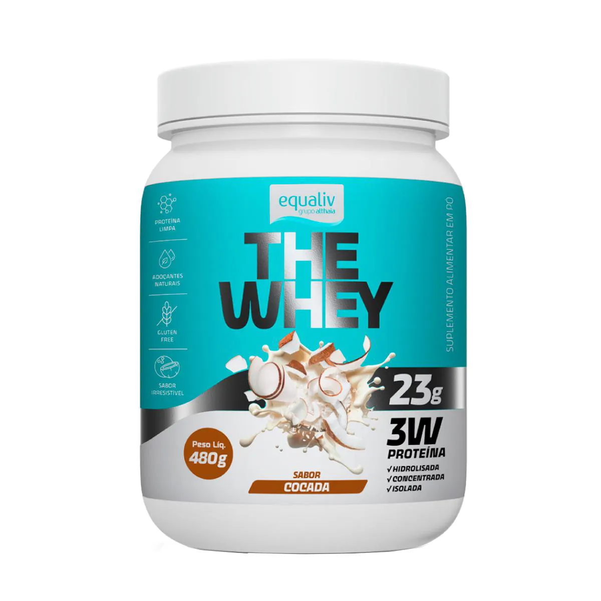 The Whey Equaliv Cocada 480g — Equaliv | Farmácia Resyla