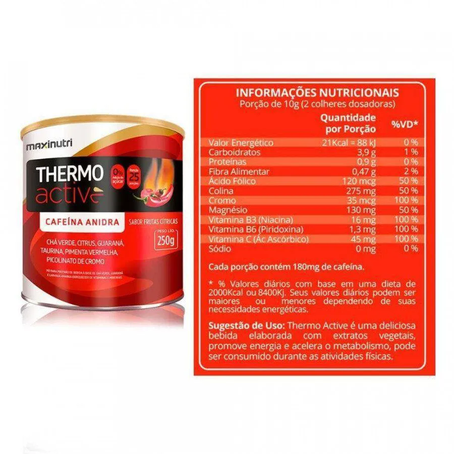 Thermo Active Termogênico Frutas Cítricas 250g Maxinutri — Maxinutri | Farmácia Resyla