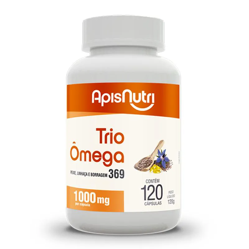 Trio Ômega 3, 6, 9 1000mg 120 Cápsulas - Apisnutri — Apisnutri | Farmácia Resyla