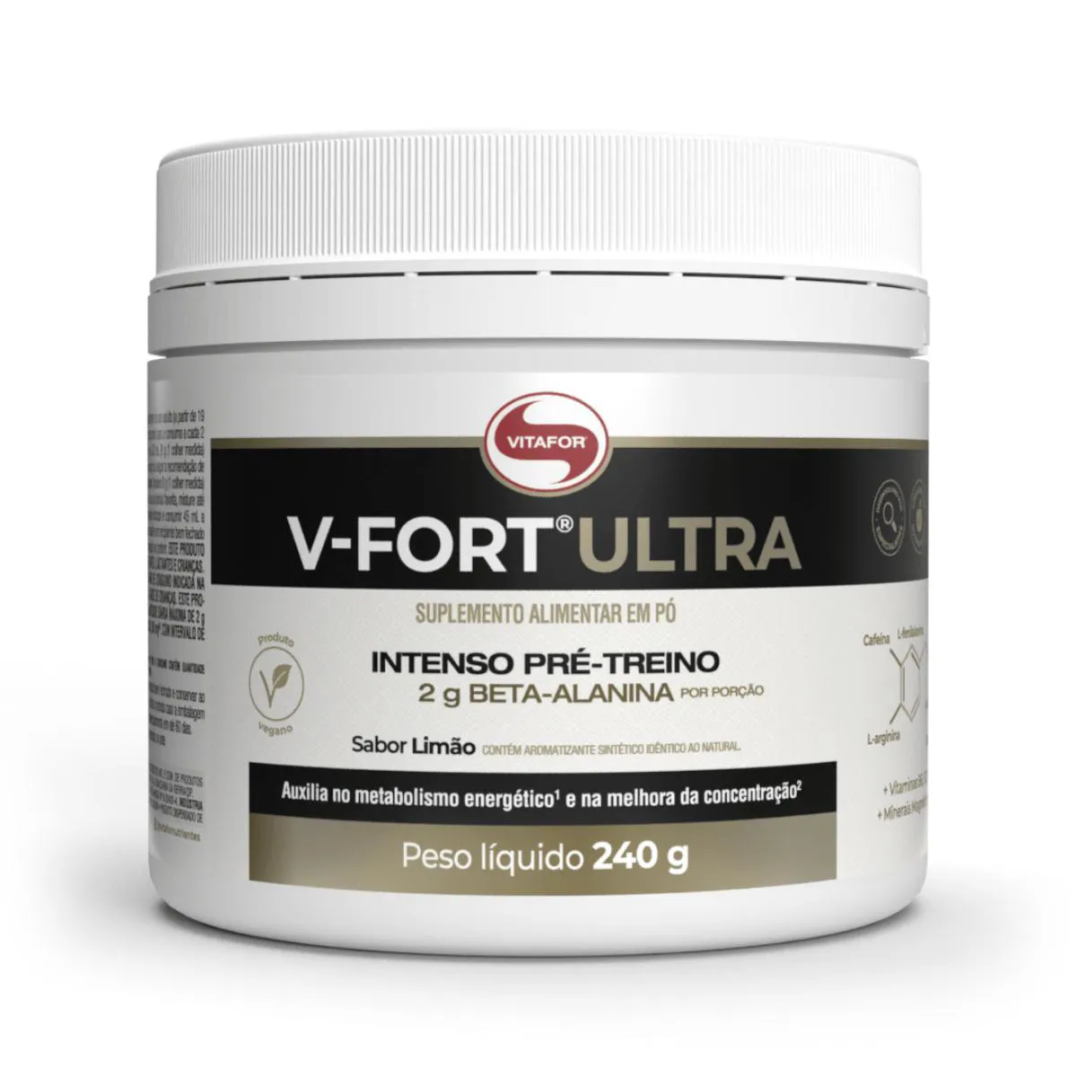 V-Fort Ultra Limão Pote 240G Vitafor — Vitafor | Farmácia Resyla
