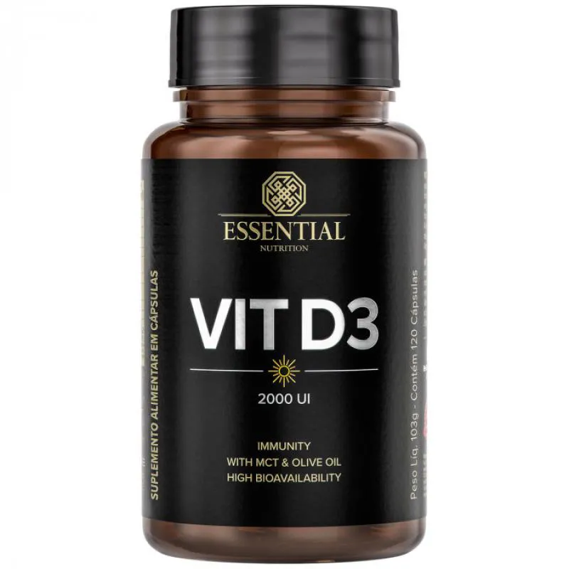 Vit D3 2000ui (120 Cápsulas) - Essential Nutrition — Essential Nutrition | Farmácia Resyla