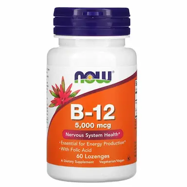Vitamina B12 5000MCG 60 Pastilhas - Now Foods — Now Foods | Farmácia Resyla