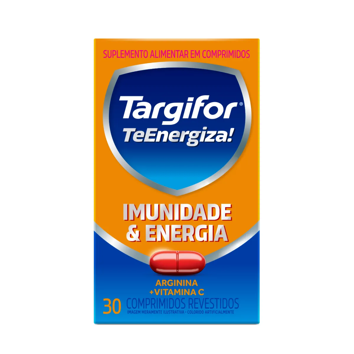 Vitamina C 500mg + Arginina 500mg Targifor TeEnergiza! 30 comprimidos — | Farmácia Resyla