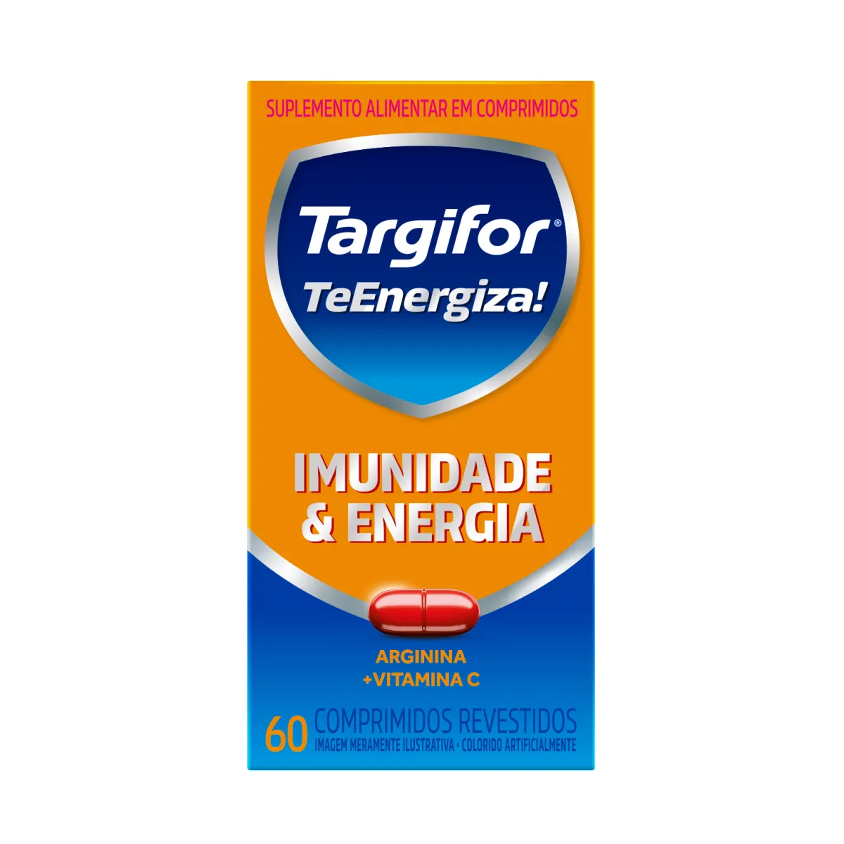 Vitamina C 500mg + Arginina 500mg Targifor TeEnergiza! 60 comprimidos — | Farmácia Resyla