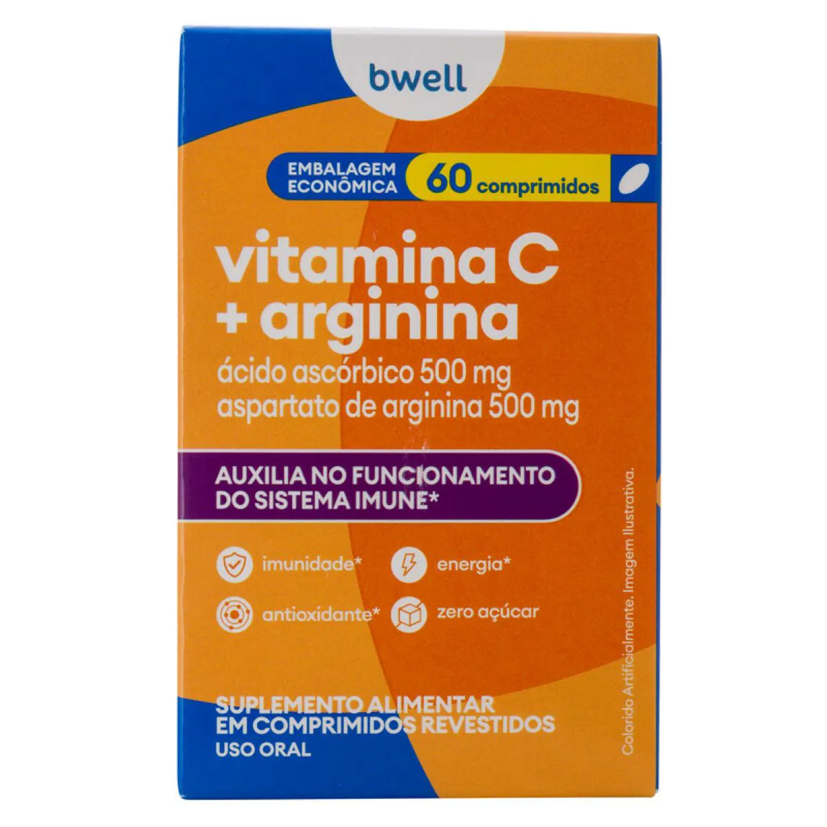 Vitamina C + Arginina Bwell 60 Comprimidos — | Farmácia Resyla