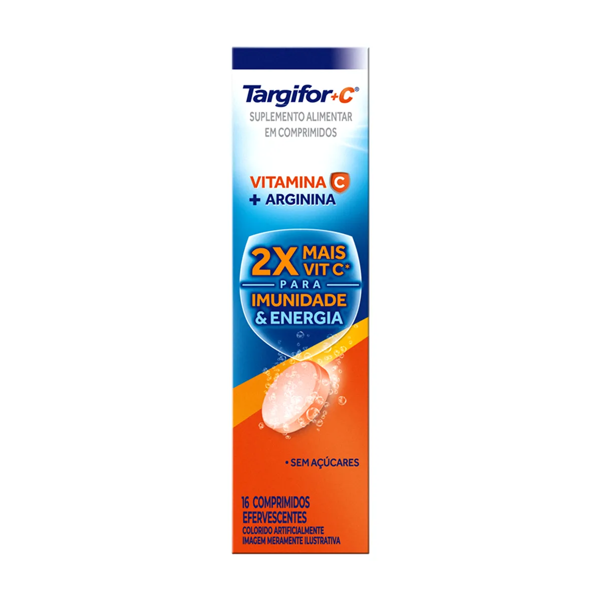 Vitamina C + Arginina Efervescente Targifor+C 16 comprimidos — | Farmácia Resyla