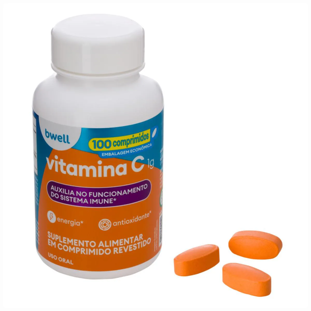 Vitamina C bwell 1g - 100 comprimidos — | Farmácia Resyla