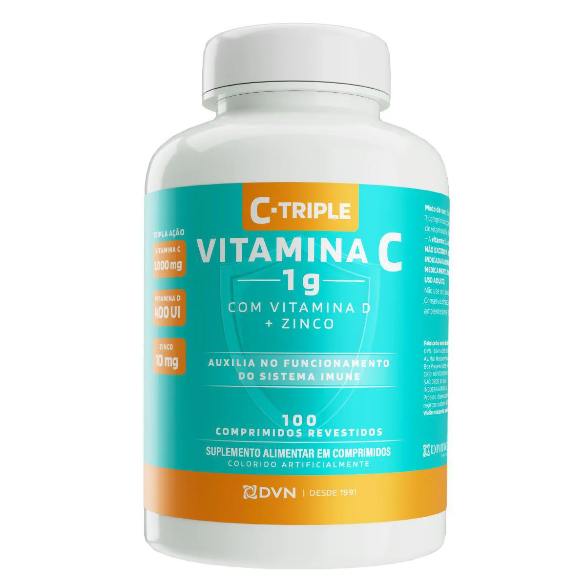Vitamina C C-Triple Tripla Ação 1g 100 comprimidos — | Farmácia Resyla