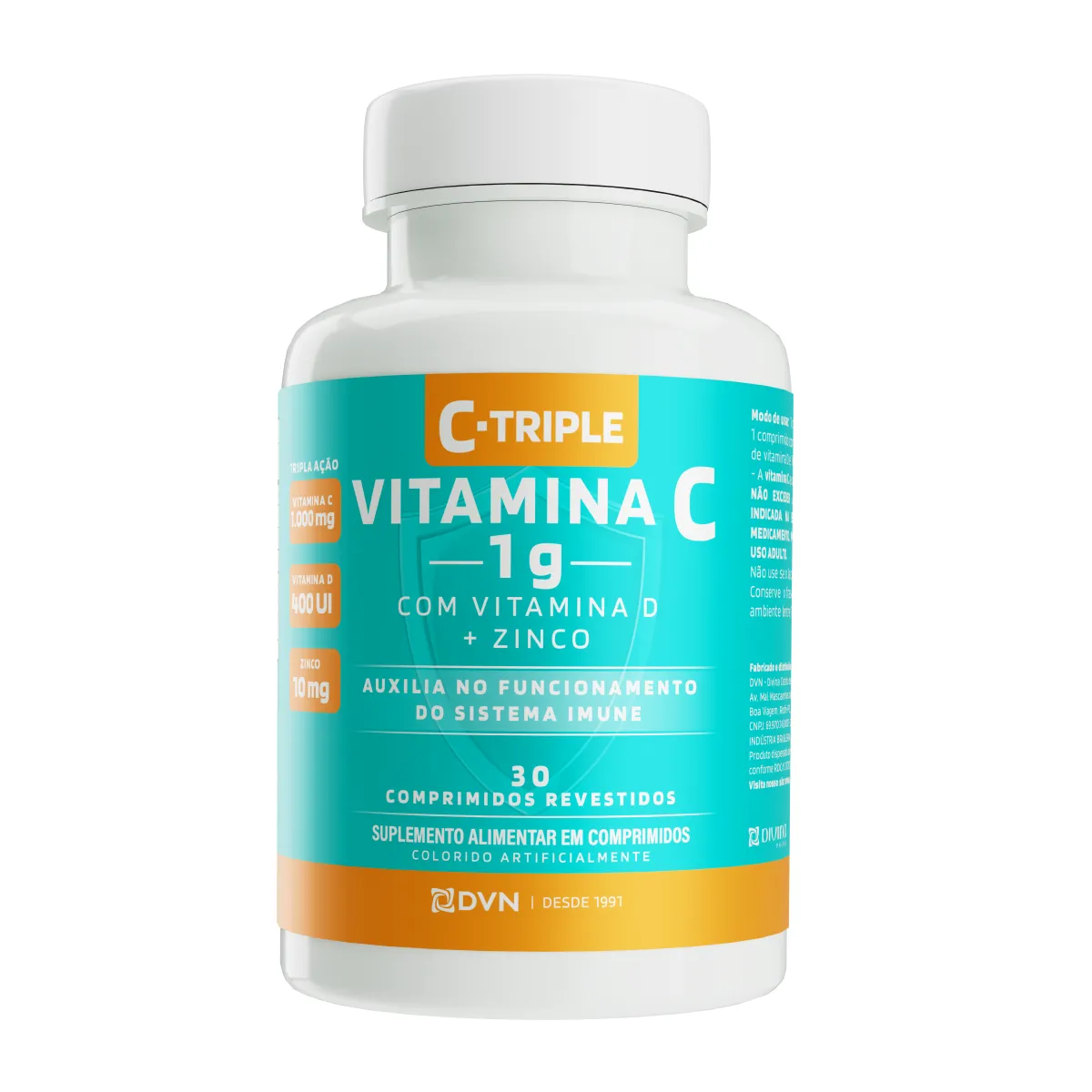 Vitamina C C-Triple Tripla Ação 1g 30 comprimidos — | Farmácia Resyla